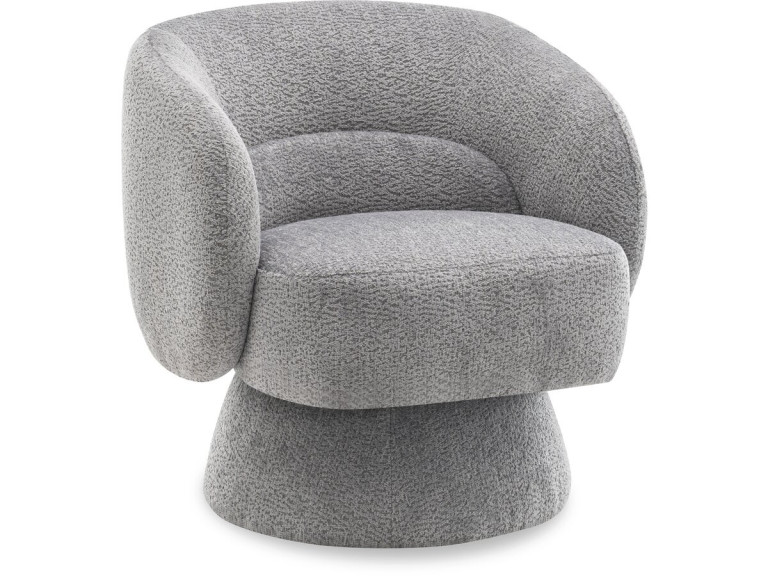 Poltrona girevole "Franklin" in spugna - 74 x 75 x 75 cm - Grigio