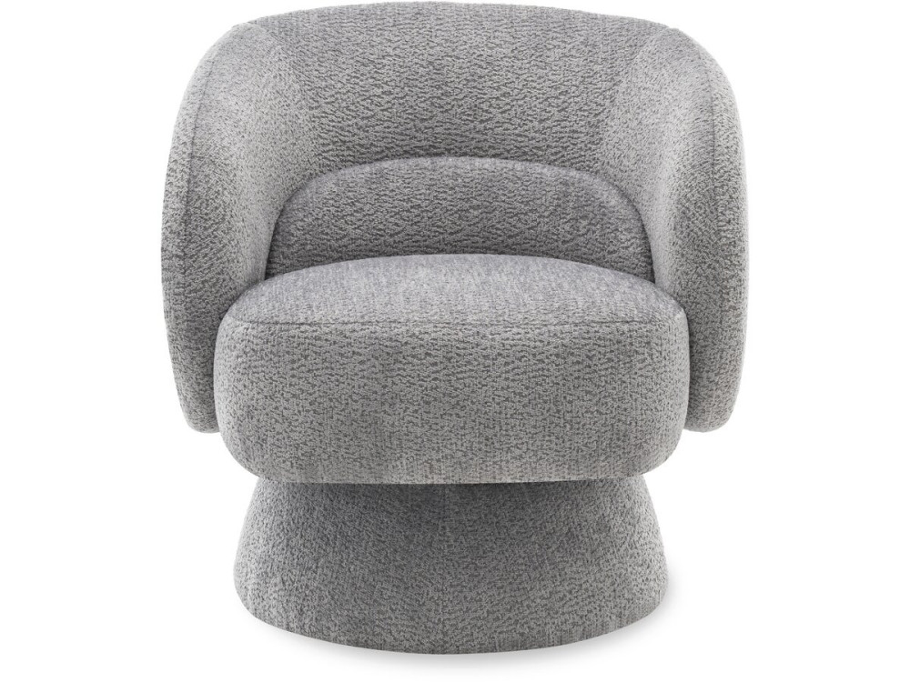 Poltrona girevole "Franklin" in spugna - 74 x 75 x 75 cm - Grigio