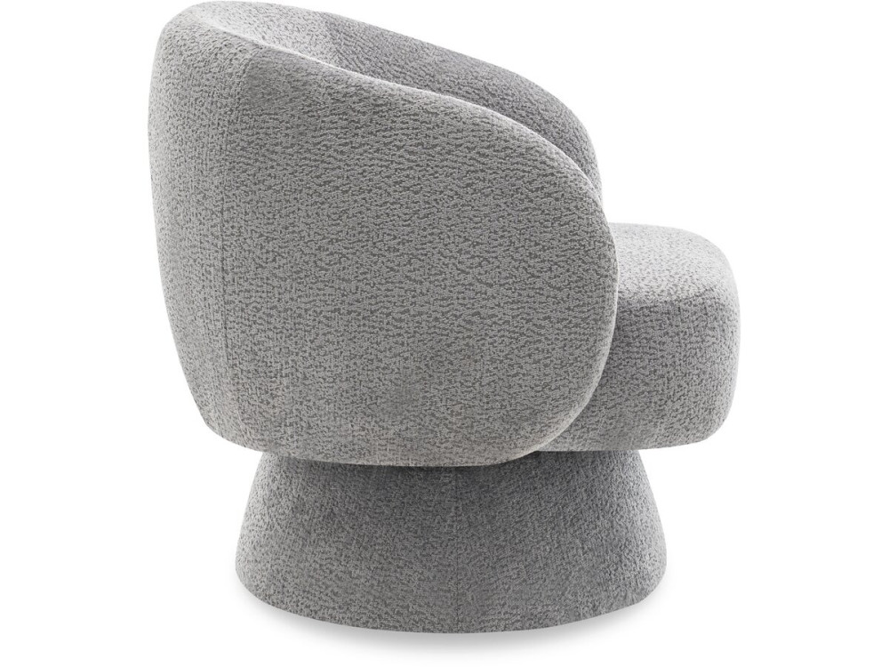 Poltrona girevole "Franklin" in spugna - 74 x 75 x 75 cm - Grigio