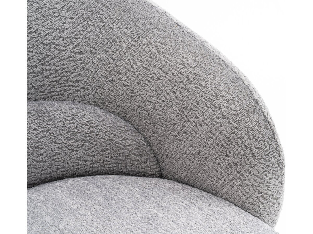 Poltrona girevole "Franklin" in spugna - 74 x 75 x 75 cm - Grigio