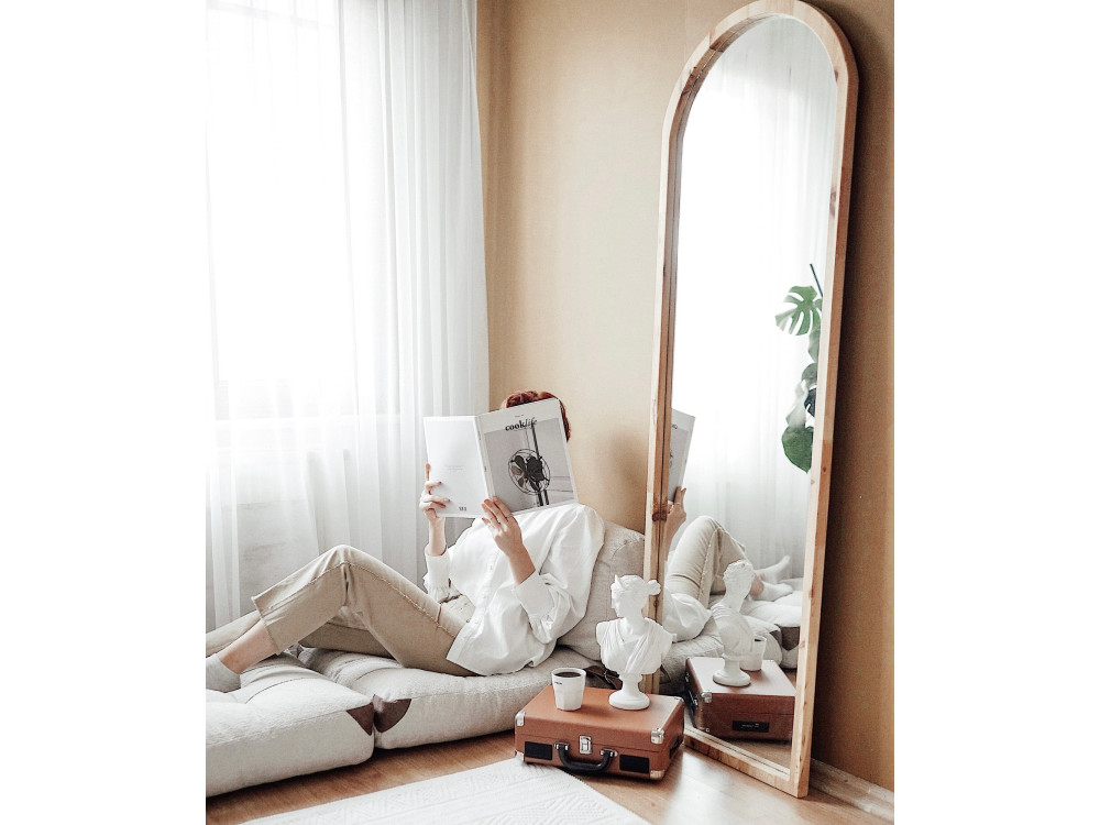 Poltrona-letto in tessuto "Fold" - 80 x 60 x 70 cm - Crema