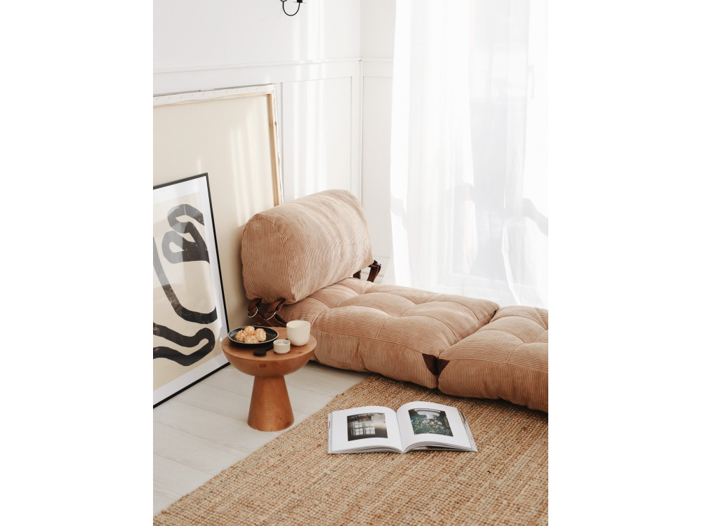 Poltrona-letto in tessuto "Fold" - 80 x 60 x 70 cm - Marrone