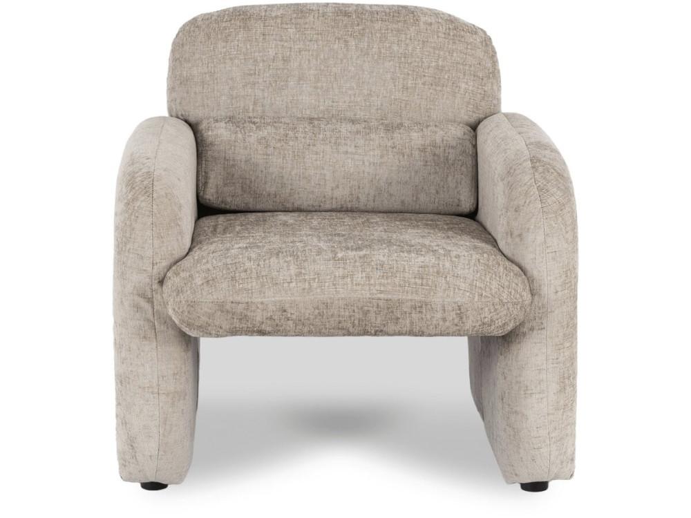 Poltrona lounge "Cozmo" in tessuto screziato - 78 x 79 x 77 cm - Beige