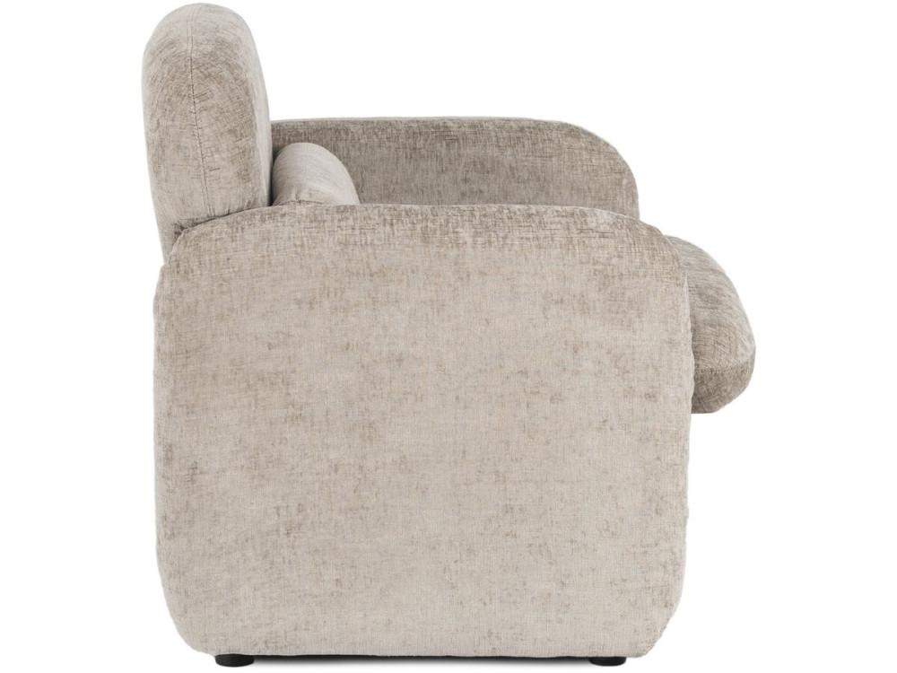 Poltrona lounge "Cozmo" in tessuto screziato - 78 x 79 x 77 cm - Beige