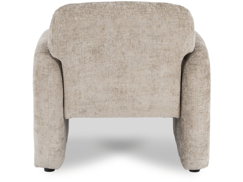 Poltrona lounge "Cozmo" in tessuto screziato - 78 x 79 x 77 cm - Beige