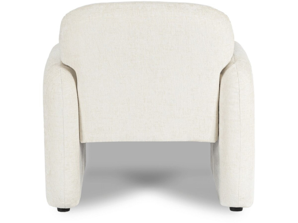 Poltrona lounge "Cozmo" in tessuto screziato - 78 x 79 x 77 cm - Crema