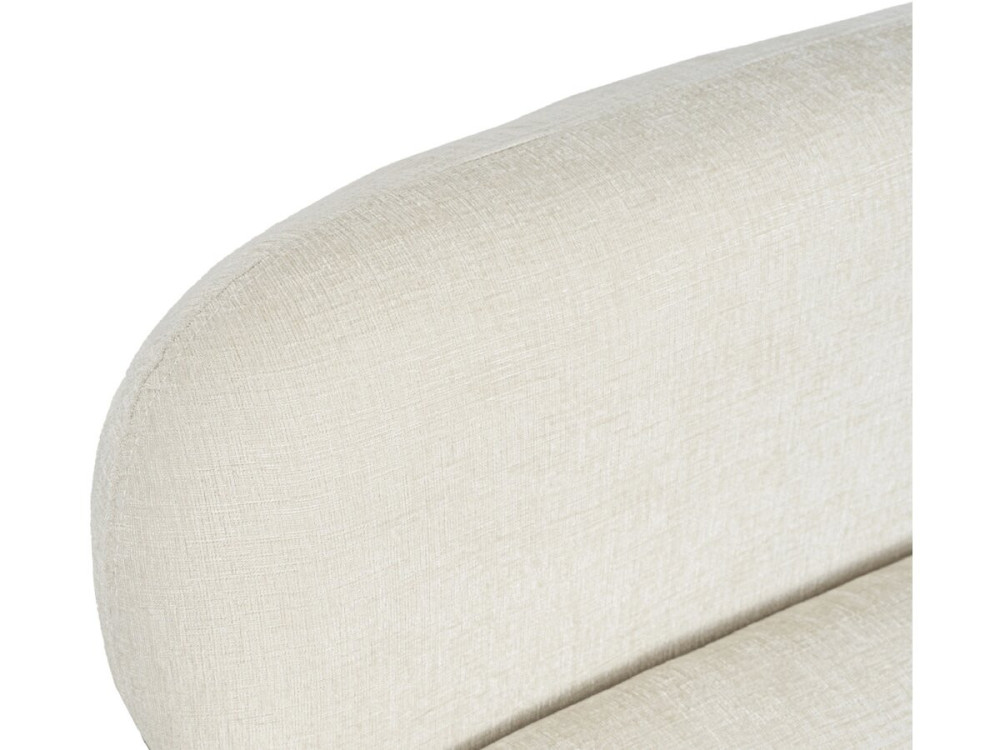 Poltrona lounge "Cozmo" in tessuto screziato - 78 x 79 x 77 cm - Crema