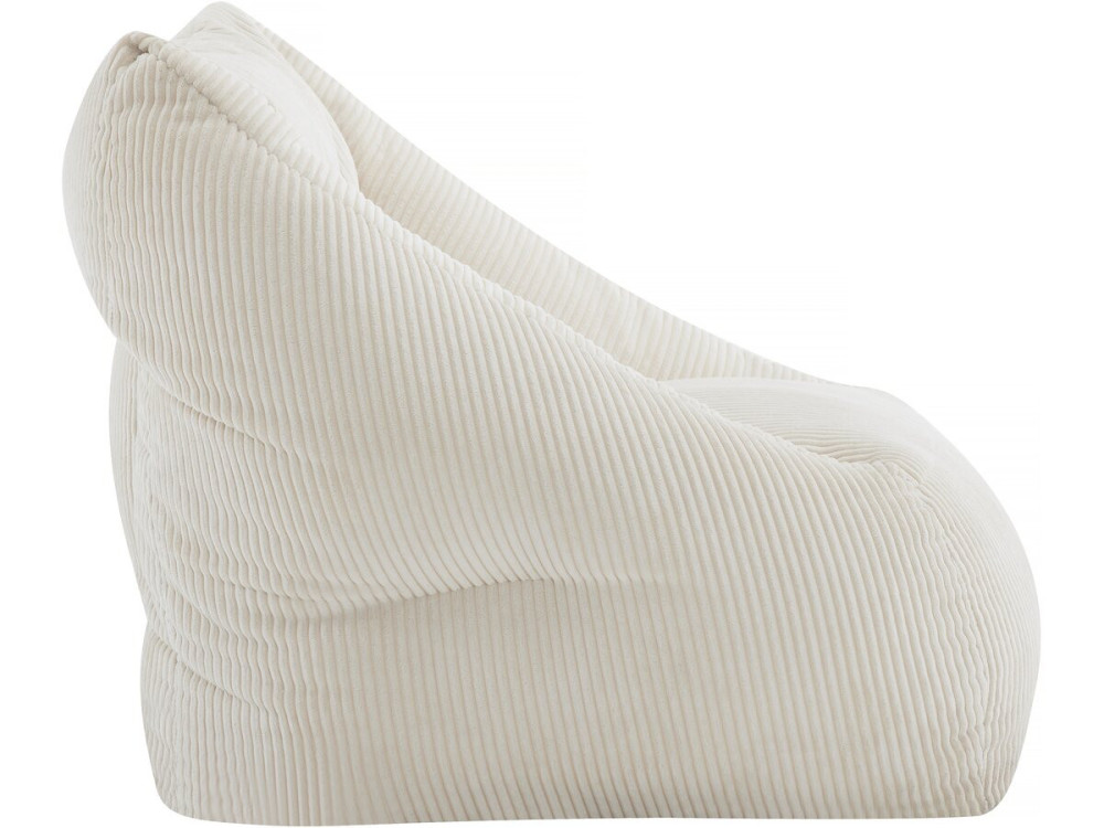 Pouf in velluto a coste "Medellin" - Beige - 85 x 85 x 72 cm