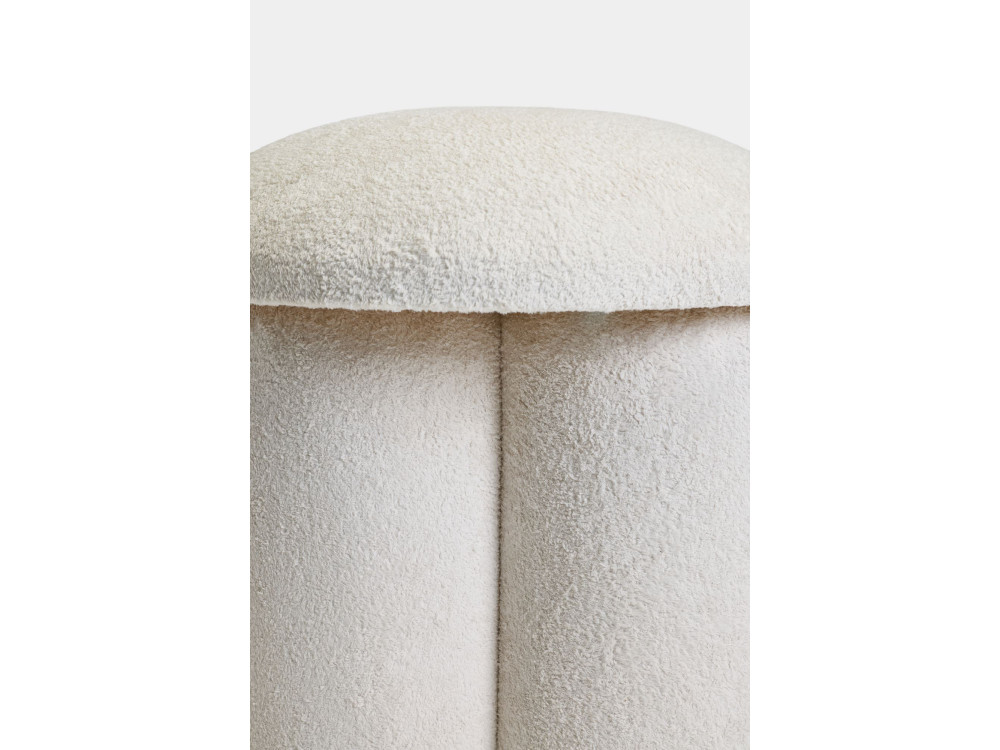 Pouf in tessuto "Magnus" - 45 x 45 x 48 cm - Bianco
