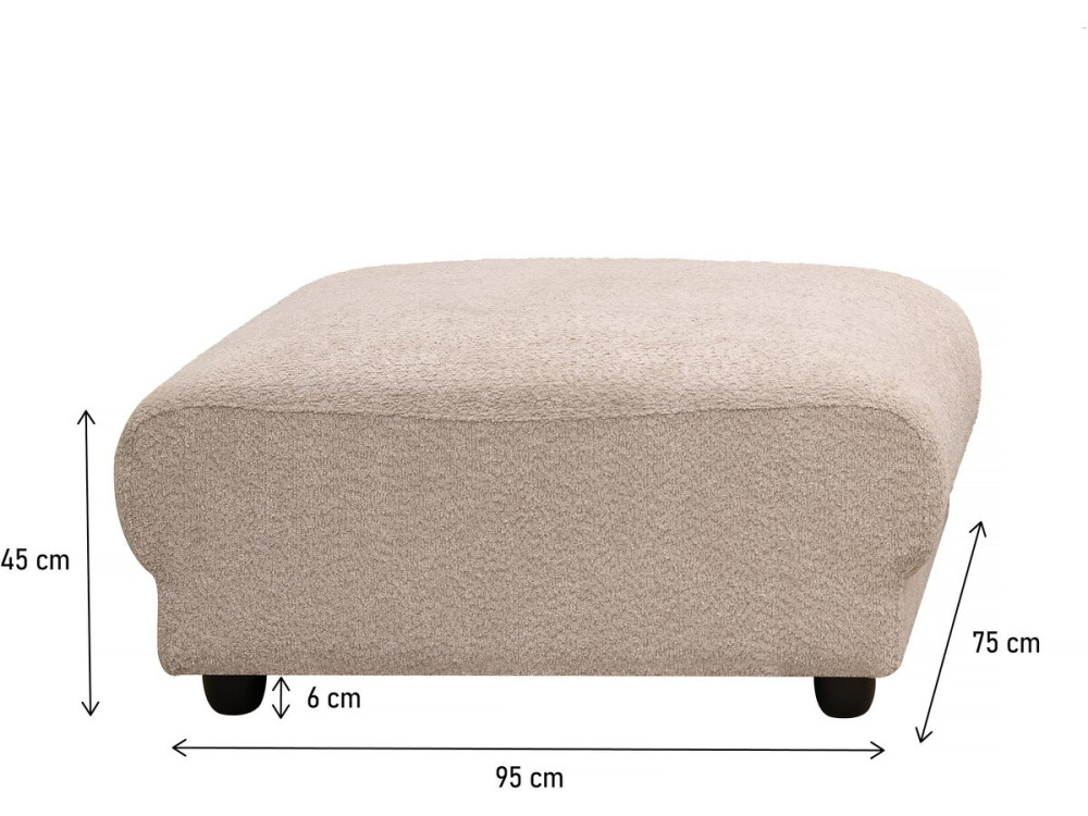 Poggiapiedi per divano componibile "Saint Germain" - Beige
