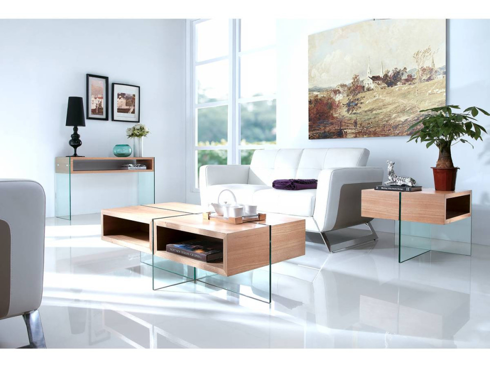 Tavolino "Milano" - 120 x 60 x 40 cm - Finitura quercia