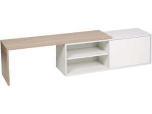 Tavolino "Melinda" - Bianco/Rovere