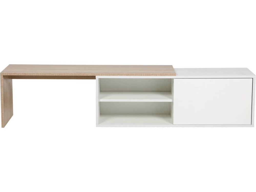 Tavolino "Melinda" - Bianco/Rovere
