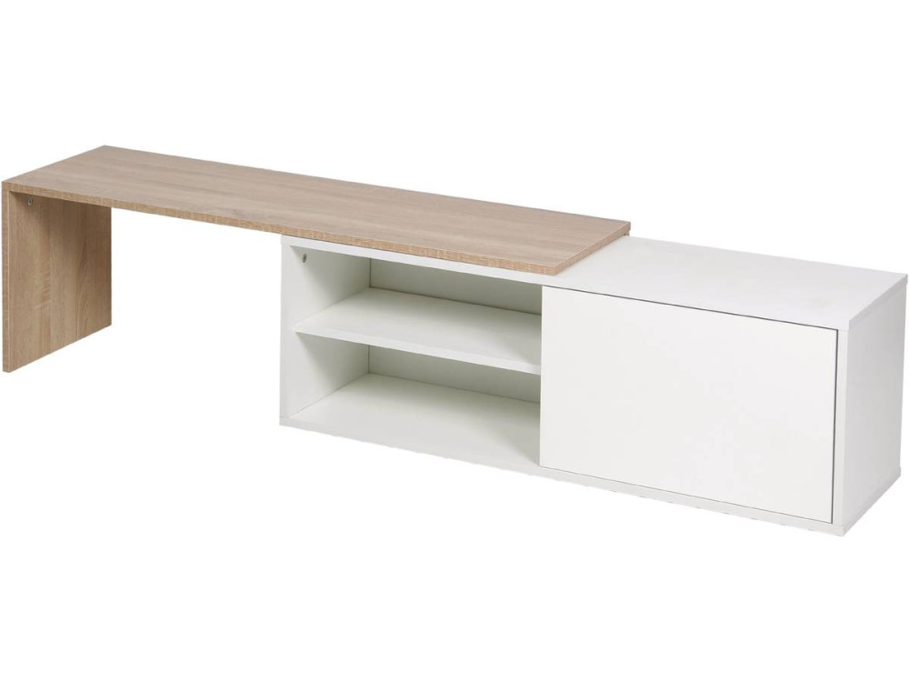 Tavolino "Melinda" - Bianco/Rovere