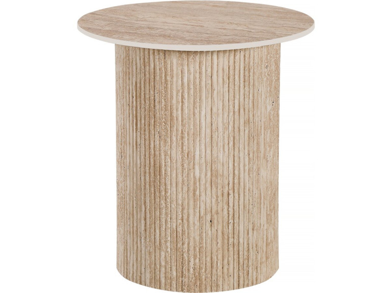 Tavolino laterale in ceramica "Eclat", tavolino, comodino - 50 x 50 cm - Marrone