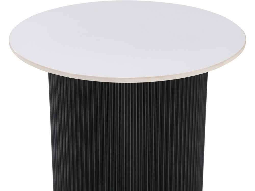 Tavolino laterale in ceramica "Eclat", tavolino, comodino - 50 x 50 x 55 cm - Bianco