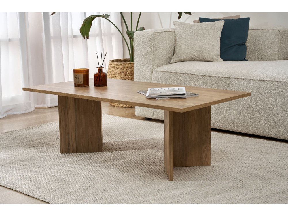 Tavolino da caffè in legno "Sabin" - 60 x 119 x 40 cm - Rovere