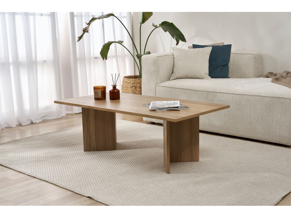 Tavolino da caffè in legno "Sabin" - 60 x 119 x 40 cm - Rovere
