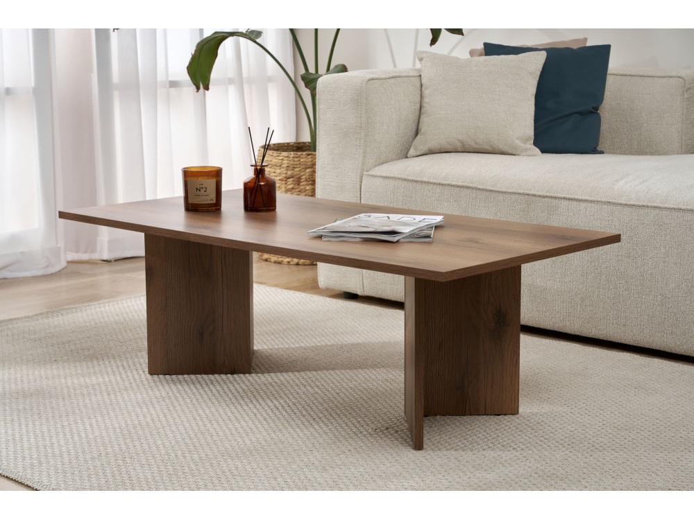 Tavolino da caffè in legno "Sabin" - 60 x 119 x 40 cm - Noce