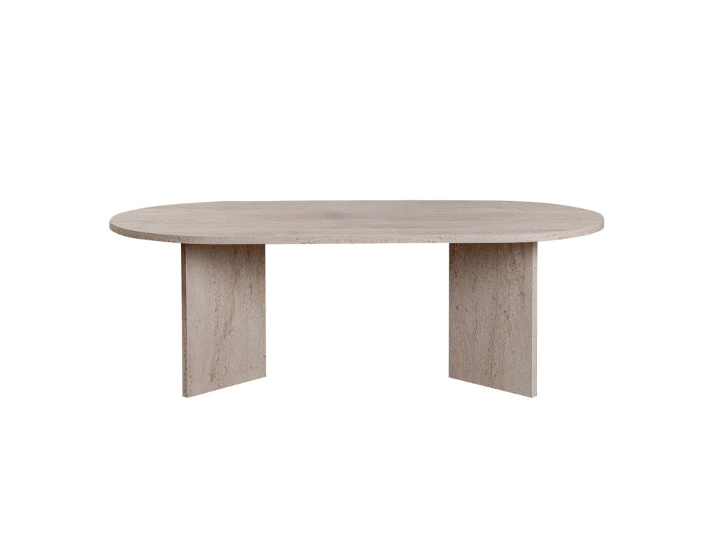 Tavolino da caffè in legno "Sabbia" - 60 x 119 x 40 cm - Travertino