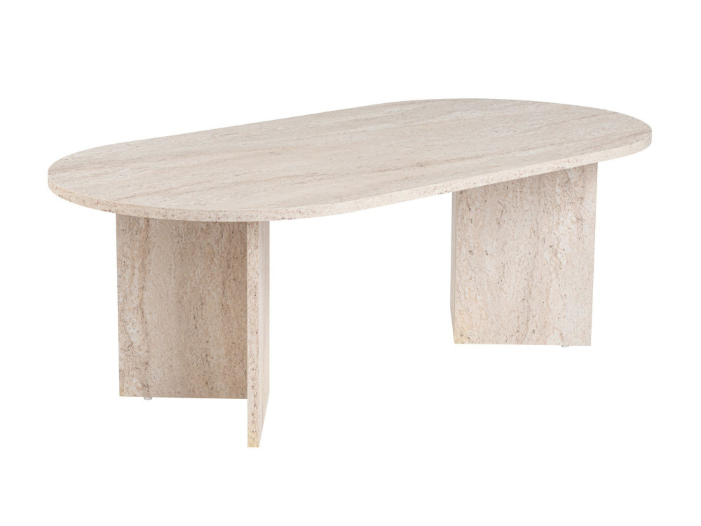 Tavolino da caffè in legno "Sabbia" - 60 x 119 x 40 cm - Travertino