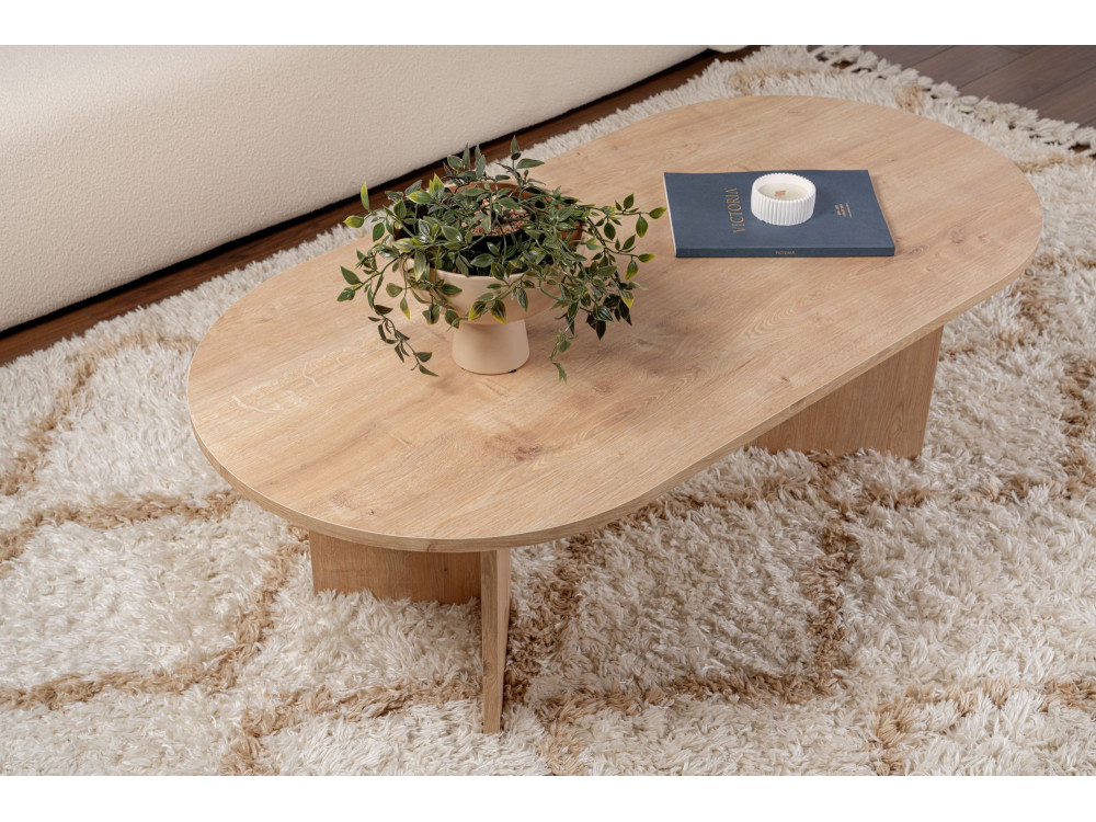 Tavolino da caffè in legno "Sand" - 60 x 119 x 40 cm - Rovere Zaffiro