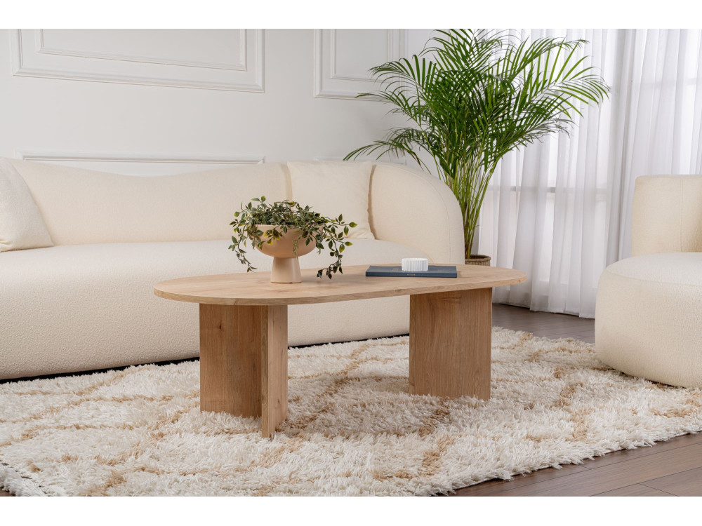 Tavolino da caffè in legno "Sand" - 60 x 119 x 40 cm - Rovere Zaffiro