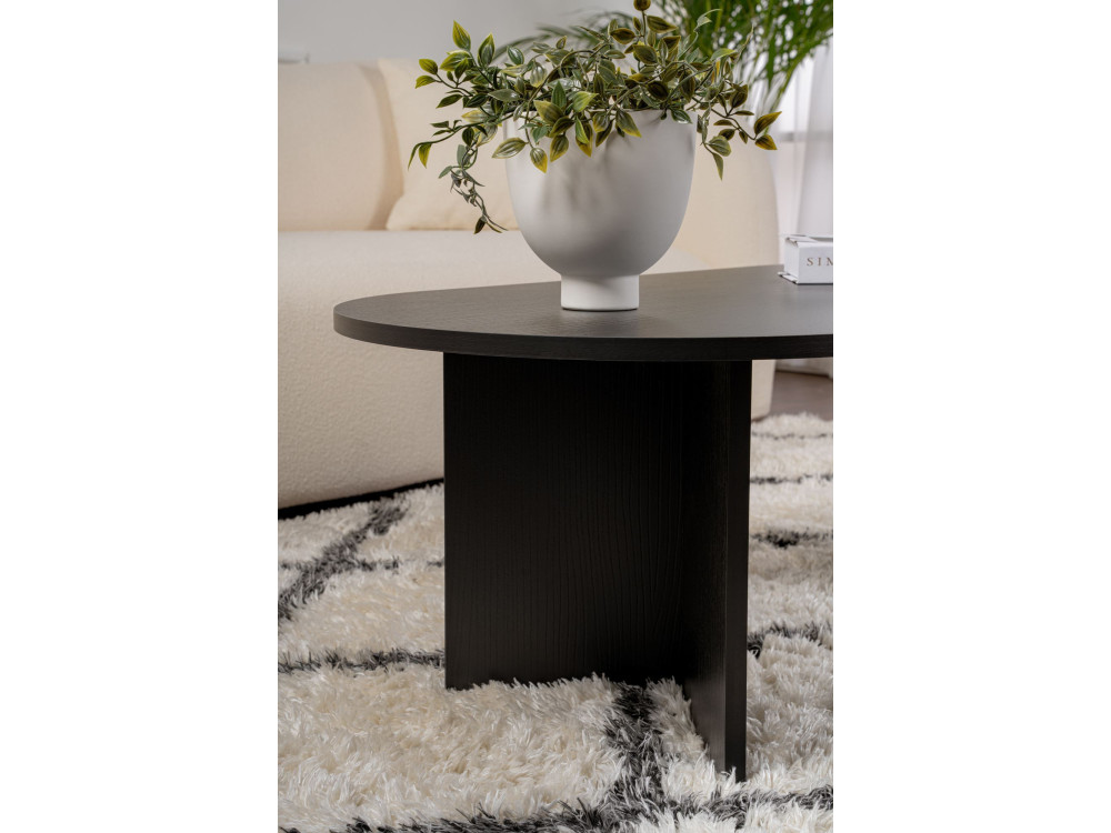 Tavolino da caffè in legno "Sand" - 60 x 119 x 40 cm - Legno nero