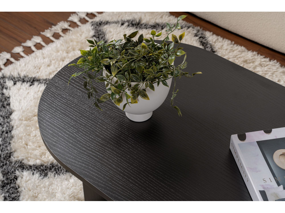 Tavolino da caffè in legno "Sand" - 60 x 119 x 40 cm - Legno nero