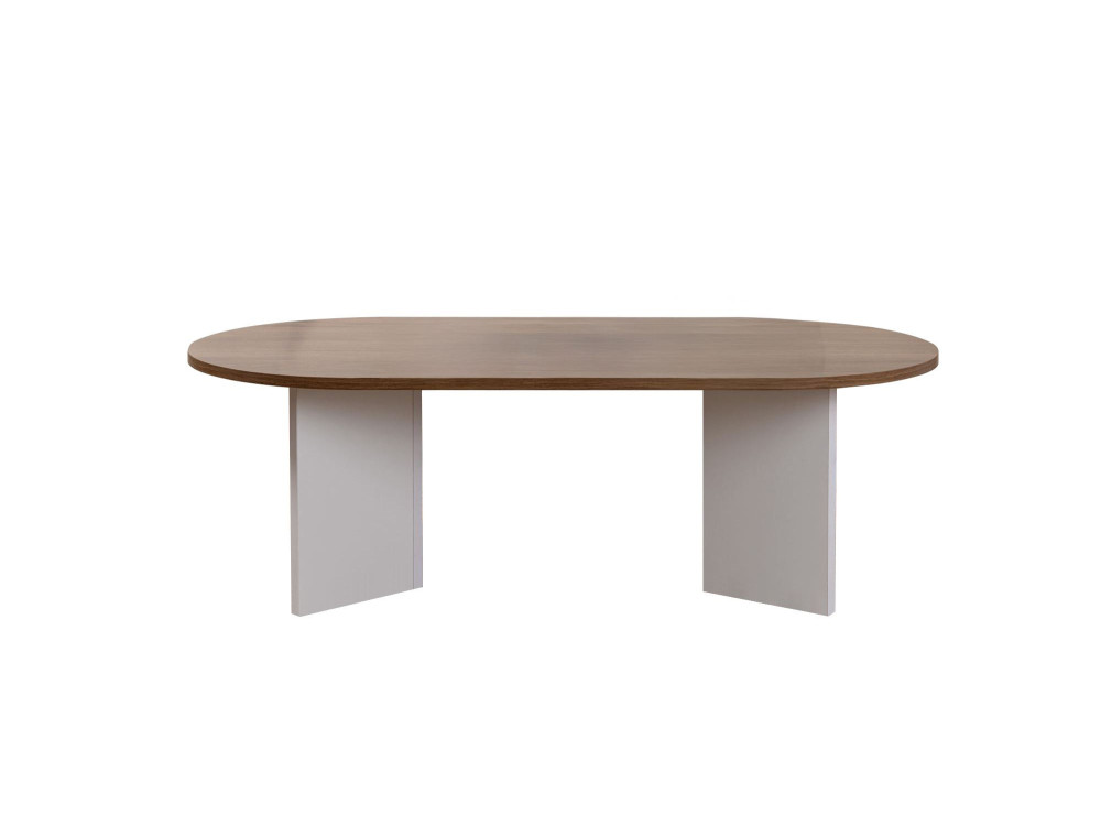 Tavolino da caffè in legno "Sabbia" - 60 x 119 x 40 cm - Noce Bianco