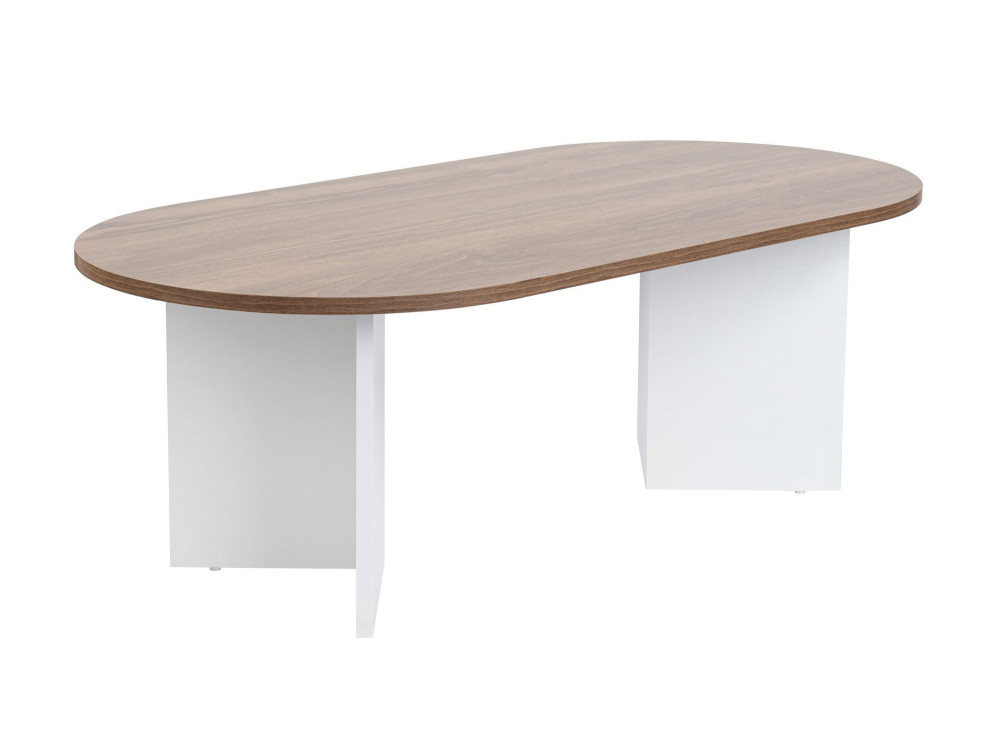 Tavolino da caffè in legno "Sabbia" - 60 x 119 x 40 cm - Noce Bianco