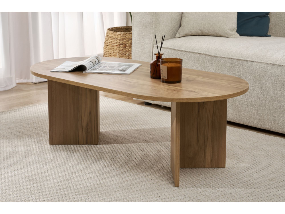Tavolino da caffè in legno "Sabbia" - 60 x 119 x 40 cm - Rovere