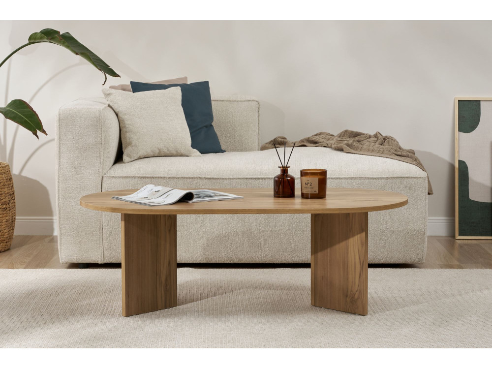 Tavolino da caffè in legno "Sabbia" - 60 x 119 x 40 cm - Rovere