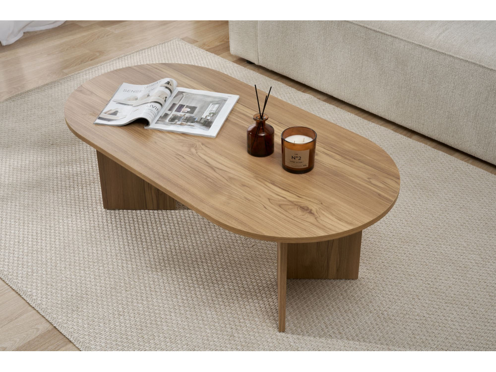 Tavolino da caffè in legno "Sabbia" - 60 x 119 x 40 cm - Rovere