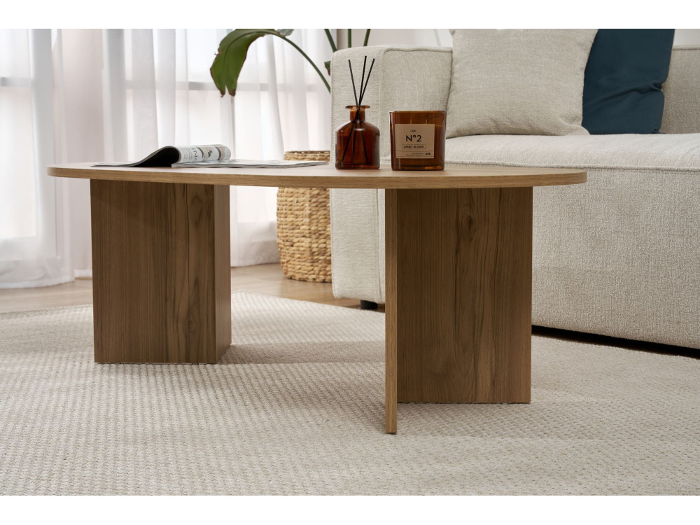 Tavolino da caffè in legno "Sabbia" - 60 x 119 x 40 cm - Rovere