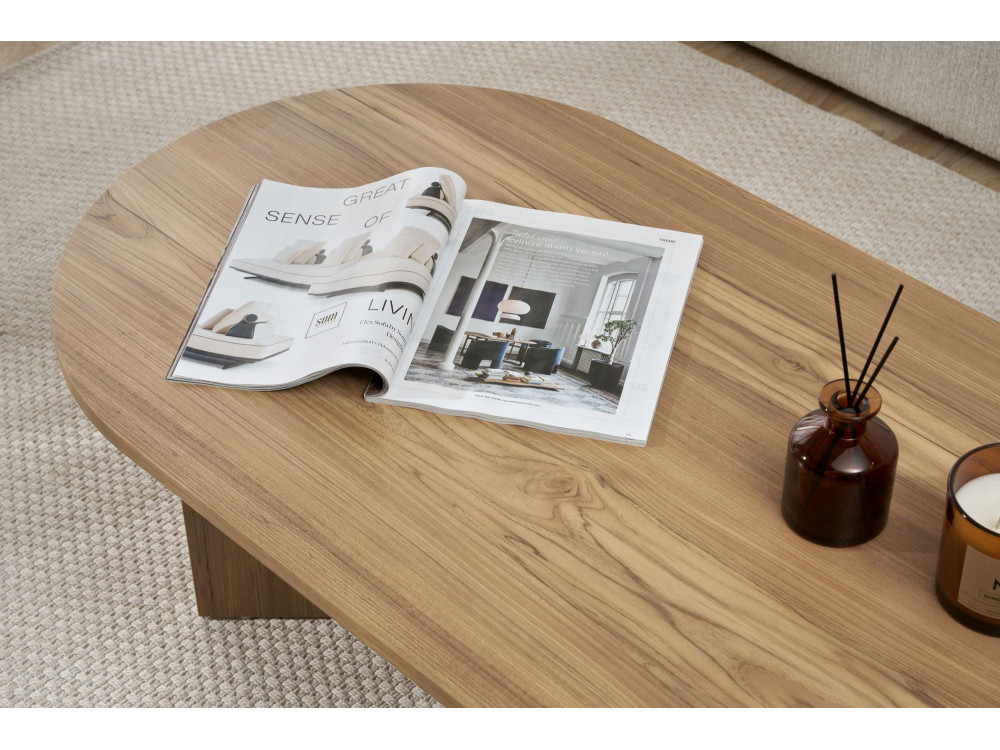 Tavolino da caffè in legno "Sabbia" - 60 x 119 x 40 cm - Rovere