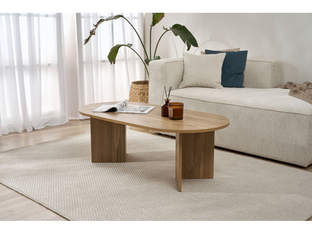Tavolino da caffè in legno "Sabbia" - 60 x 119 x 40 cm - Rovere