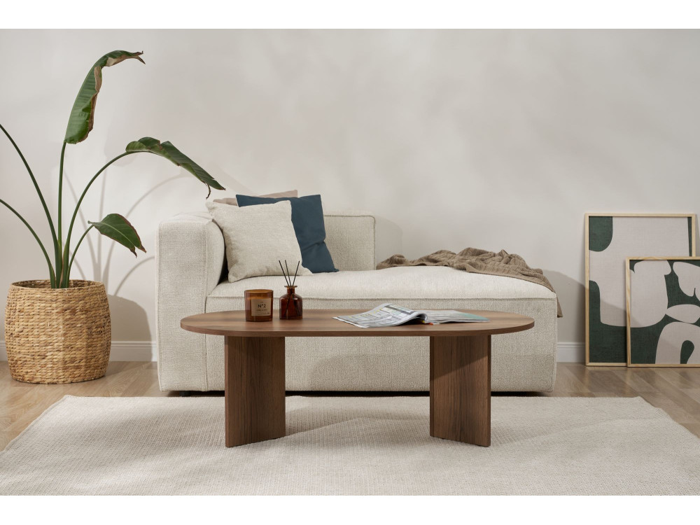Tavolino da caffè in legno "Sabbia" - 60 x 119 x 40 cm - Noce