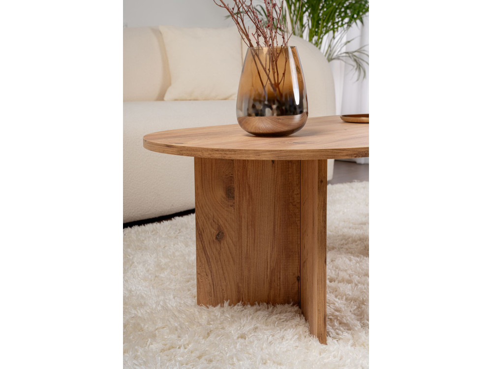 Tavolino da caffè in legno "Sabbia" - 60 x 119 x 40 cm - Pino atlantico