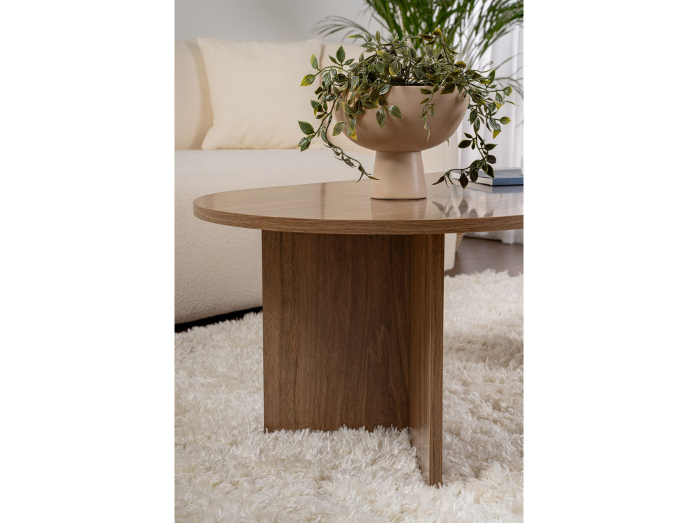 Tavolino da caffè in legno "Sabbia" - 60 x 119 x 40 cm - Noce