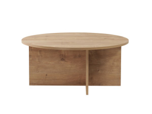 Tavolino da caffè in legno "Sun" - 90 x 90 x 40 cm - Rovere Zaffiro
