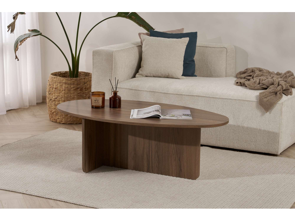 Tavolino in legno "Orba" - 120 x 65 x 40 cm - Noce