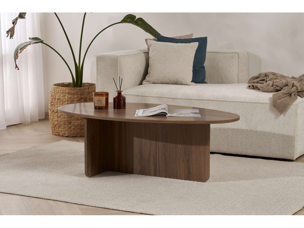 Tavolino in legno "Orba" - 120 x 65 x 40 cm - Noce