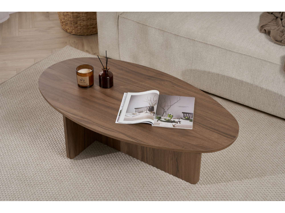 Tavolino in legno "Orba" - 120 x 65 x 40 cm - Noce