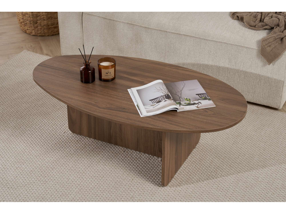 Tavolino in legno "Orba" - 120 x 65 x 40 cm - Noce