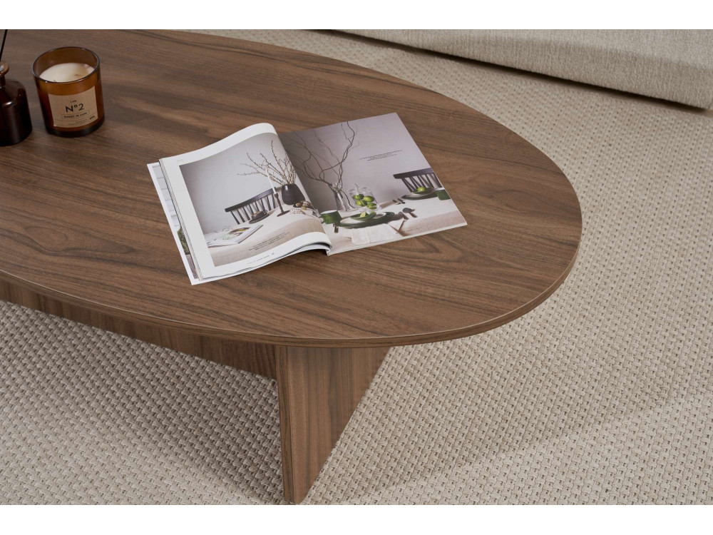 Tavolino in legno "Orba" - 120 x 65 x 40 cm - Noce