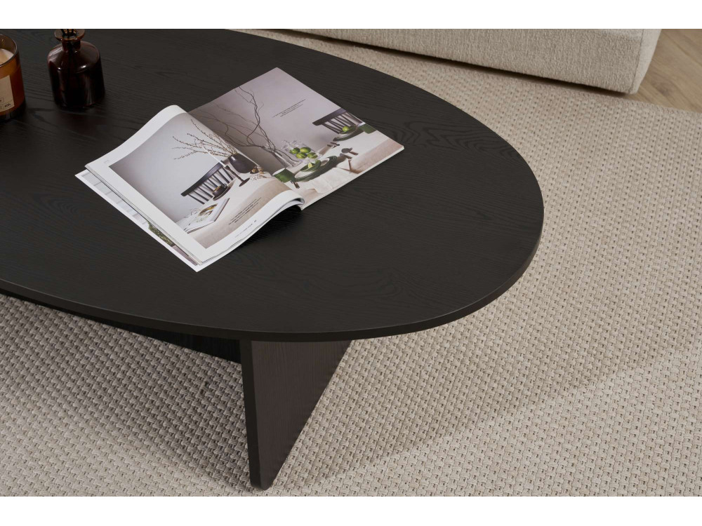 Tavolino in legno "Orba" - 120 x 65 x 40 cm - Legno nero