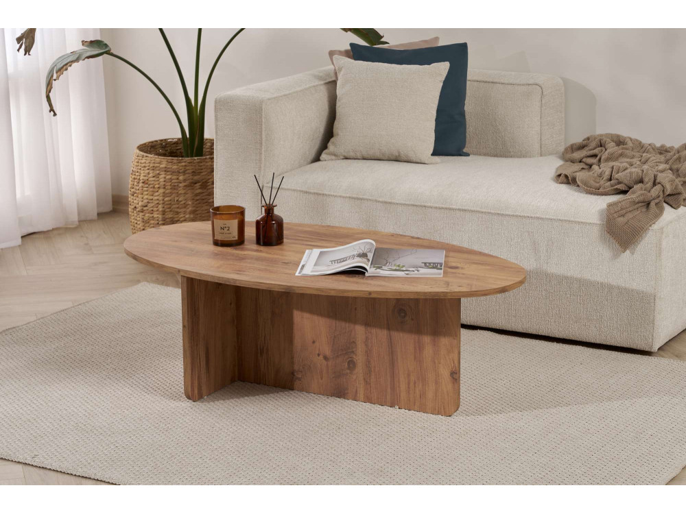Tavolino in legno "Orba" - 120 x 65 x 40 cm - Pino Atlantico