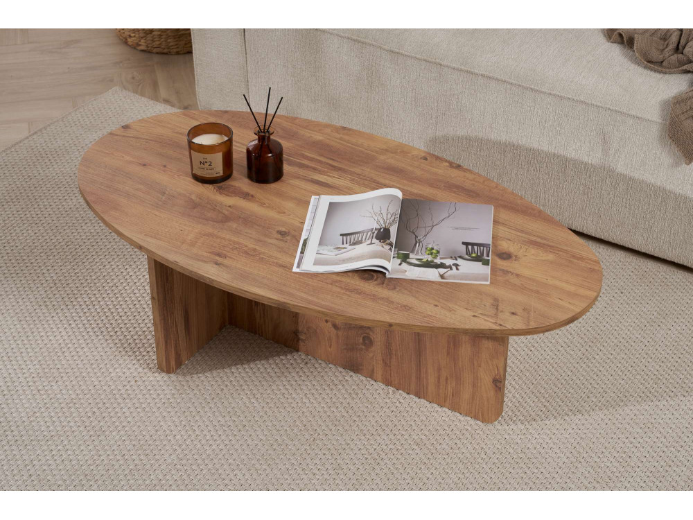 Tavolino in legno "Orba" - 120 x 65 x 40 cm - Pino Atlantico