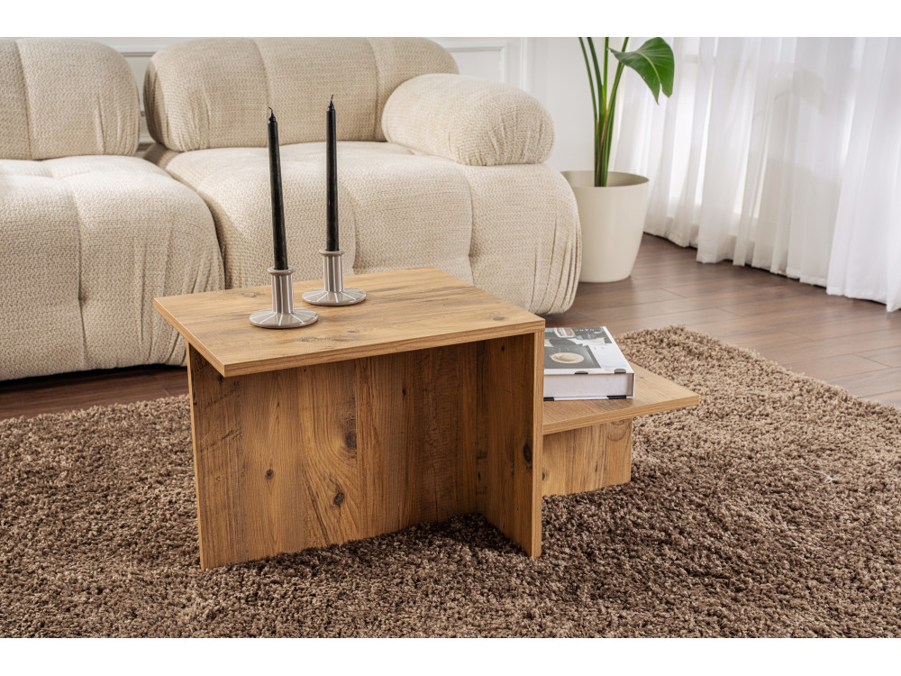 Tavolino in legno "Harmony" 80 x 40 x 40 cm - Pino Atlantico